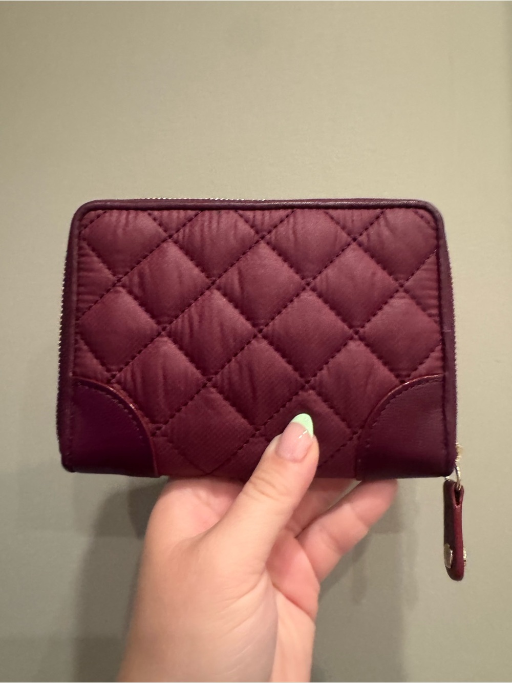 NEW! Mz Wallace Nylon Compact Wallet in Plum Burgundy - Picture 2 of 6